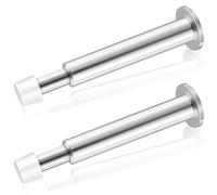 KOLAKO Lot de 2 butées de porte, butées de porte murales de 112 mm de long pour plinthes, supports de porte modernes avec embout pare-chocs en caoutchouc, protection murale