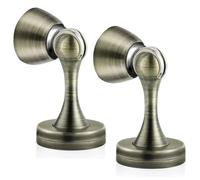 KOLAKO Lot de 2 butées de porte magnétiques en bronze, support mural au sol, loquet de porte magnétique robuste, butée de porte pour bas de portes, garde la porte ouverte
