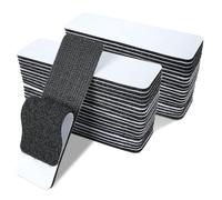 Lot de 40 bandes Velcro auto-adhésives extra fortes 3 cm × 10 cm, double face avec fermeture Velcro, pour tissu, fixation, organisation et rangement, noir