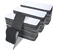 Kolamom 60 Scratch Autocollant Double Face, Scratch Autocollant 3 cm × 10 cm, pour Tapis, Coussins de Canapé, Noir