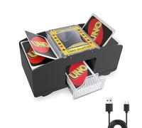 Kolamom Mélangeur de Cartes Automatique Électrique - Distributeur pour 1 à 2 Jeux - Compatible UNO, Poker, Blackjack - USB et Piles