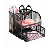 Kolamom net Desk Organizer, porte - stylo multifonction, 3 compartiments pour stylos, agrafes, dossiers et fichiers, espace économiseur Desk Organizer