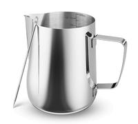 Kolamom Pichet Lait Inox 600ml/21oz, Pot à Lait avec Mesure Mark pour Faire Mousse le Lait, des Capuccinos, des Jus