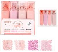 Kolarmo Surligneurs à paillettes, surligneur à paillettes, surligneurs polyvalents à paillettes pour journal intime étincelant, surligneur scintillant (rose)