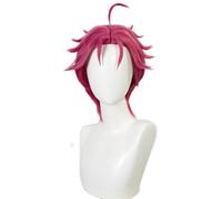Kolegrial ABBY Cosplay Perruque Homme Rose Courte Perruques Déguisement Carnaval Halloween Fête Mascarade Démon Chasseur Saja Boys Abby Costume Accessoires Anime Wig