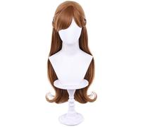 Kolegrial ANNA Cosplay Perruque Femme 75CM Long Cheveux Bouclés Perruque Déguisement Reine des Neiges 2 Anna Halloween Noël Carnaval Fête Anniversaire Mascarade Princesse Costume Accessoires Wig