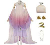 Kolegrial Déguisement Amidala Femme Cosplay Reine Padme Amidala Vintage Deluxe Robe de Soirée avec Accessoires pour Fancy Dress Up Carnaval Halloween Party Anniversaire Masquerade Robe de Bal