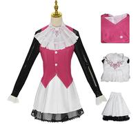 Kolegrial Déguisement Draculaura Femme Cosplay Elf High School Vampire Draculaura Uniforme Set Gilet Top Jupe pour Carnaval Halloween Party Masquerade Fancy Performance Costume
