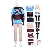 Kolegrial Déguisement Link avec Oreilles d'elfe Homme Cosplay Game Link Luxe Complet Anime Uniforme Set et Accessoires pour Carnaval Halloween Party Masquerade Performance Fancy Jeu de rôle Costume