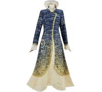 Kolegrial Déguisement Madame Morrible Femme Cosplay Wicked Sorcière Madame Morrible Robe à Manches Longues Imprimée pour Carnaval Halloween Party Masquerade Théâtre Performance Costume