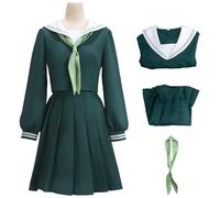 Kolegrial Déguisement Maomao Femme Cosplay Anime Apothecary Diaries Mao Mao JK Uniforme Marin Set Top et Jupe Nœud Papillon pour Carnaval Halloween Party Masquerade Fancy Jeu de rôle Costume
