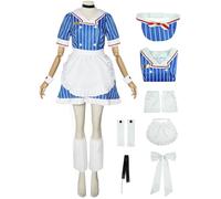 Kolegrial Déguisement Miku Maid Femme Cosplay Mesmerizer Kasane Teto H'atsune M'iku Complet Uniforme Set avec Chapeau pour Carnaval Halloween Party Masquerade Fancy Jeu de rôle Anime Costume