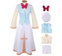 Kolegrial Déguisement Saint Peter avec Chapeau Enfant Cosplay Season 2 Angel Saint Peter Uniforme Set Gilet Top Jupe Nœud Papillon pour Adulte Carnaval Halloween Party Masquerade Jeu de rôle Costume
