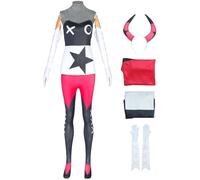 Kolegrial Déguisement Verosika Femme Cosplay Enfer Démons Verosika MayDay Uniforme Set Robe Collants Gants Bandeau pour Adulte Carnaval Halloween Party Masquerade Fancy Jeu de rôle Costume