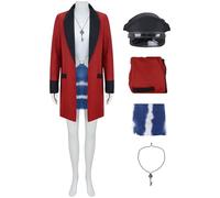 Kolegrial Déguisement Vivian Femme Cosplay Pretty Woman Vivian Vintage Outift Rouge Veste et Robe avec Chapeau Collier Set pour Carnaval Halloween Party Masquerade Costume