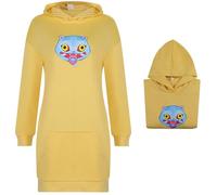 Kolegrial Déguisement Zoey Filles Cosplay Démon Chasseur Zoey Imprimé Sweat à capuche Pyjamas Loungewear pour Carnaval Halloween Party Anniversaire Masquerade Costume, Jaune