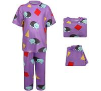Kolegrial Déguisement Zoey Filles Cosplay Démon Chasseur Zoey Violet Tortue Imprimés Pyjamas Loungewear Top et Pantalon Set pour Carnaval Halloween Party Masquerade Costume