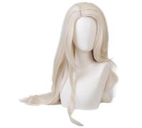 Kolegrial ELSA Cosplay Perruque Femme 86CM Long Cheveux Bouclés Perruque Déguisement Reine des Neiges 2 Elsa Halloween Noël Carnaval Fête Anniversaire Mascarade Princesse Costume Accessoires Wig