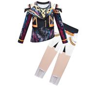 Kolegrial Fille Déguisement Anime Démon Chasseur Rumi Mira Zoey Dance Show Manche Longue Impression Veste et Top Pantalon Sac pour Fancy Dress Up Carnaval Halloween Fête Masquerade Costume