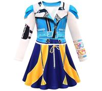 Kolegrial Fille Déguisement Anime Démon Chasseur Rumi Mira Zoey Manche Longue Impression Robe et Pantalon Sac pour Fancy Dress Up Carnaval Halloween Fête Anniversaire Masquerade Costume