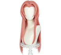 Kolegrial Haruno Sakura Cosplay Perruque Femme Rose 70CM Long Cheveux Raides Perruque Déguisement Anime Ninja Haruno Sakura Halloween Carnaval Fête Anniversaire Mascarade Costume Accessoires Wig