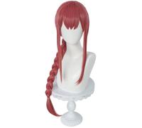 Kolegrial Makima Cosplay Perruque Femme 76CM Long Queue de Cheval Perruque avec Pony Déguisement Anime Chainsaw Man Demon Makima Halloween Carnaval Fête Anniversaire Mascarade Costume Accessoires Wig