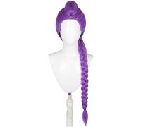 Kolegrial Rumi Cosplay Perruque Femme Violet 105CM Long Clip Queue de Cheval Perruque Déguisement Anime Démon Chasseur Girlgroup Rumi Halloween Carnaval Fête Mascarade Costume Accessoires Wig