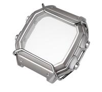 Kolexchi Boîtier de montre en acier inoxydable et pare-chocs compatibles avec Casio AE-1200, lunette en métal avec barre d'amortisseur pour homme, kit Mod pour AE1200WHD AE-1200WH (boîtier argenté +