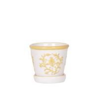 Kolibri Home I Pot Málaga - Jaune - Ø6 cm - Pot décoratif en céramique pour la maison