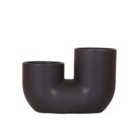Kolibri Home | Tube élégant pot décoratif pour orchidées et plantes succulentes - Noir, 9 cm Po