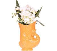 Kolibri Orchids | Orchidée blanche 'Nazaré' + Pot de Poisson Orange - Taille du Pot Ø9Cm | Plante d'intérieur fleurie - En direct du producteur