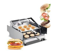 Kolice Commercial électrique Hamburger machine à cuire, Machine à cuire du pain grillé, Grille-pain à burger, 6 burgers/heure, Température/temporisateur de contrôle
