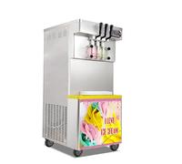 Kolice ETL commercial 3 arômes machine à glace douce gelato machine à glace douce-sol debout, 2+1 arômes mixtes, distributeurs pleinement transparents, réservoirs supérieurs réfrigérés