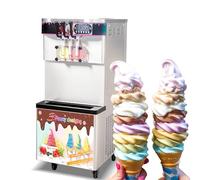 Kolice yogourt commercial 2 + 1 machine à glace douce de saveurs mixtes, machine à glace gelao - certifié ETL, lavage automatique, comptage automatique