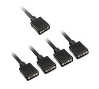 ventilateur PC Câble Y [1x ventilateur PC femelle 3 pôles - 3x ventilateur PC femelle 3 pôles] 30 cm noir Kolink