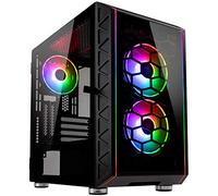Kolink Boitier PC Micro-ATX Citadel Glass SE - Façade en Verre trempé et Panneau latéral sur charnières - Noir