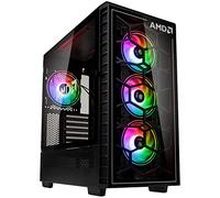 Kolink Boîtier PC Observatory Y AMD Midi Tower Boîtier Ordinateur, 4 Ventilateurs ARGB préinstallés, Boîtier PC pour Refroidissement AIO, Boîtier PC RGB, Boîtier PC Verre