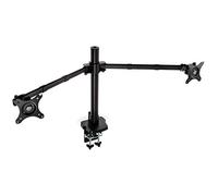 Kolink Chimera Support Double Écran - Support Écran Aluminium Attaché au Bureau - Bras Écran 32"/12 kg Max - Monitor Arm Pivotant - Accessoires pour Moniteur - Noir