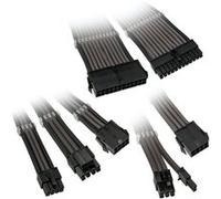 Kolink Six Cable Extension Sets Sleeved Cable Kit - Includes 24-Pin 4+4-Pin 8-Pin and 6+2-Pin PC Cable - Pcie Cable Works with PCIe 5.0 (Gunmetal)