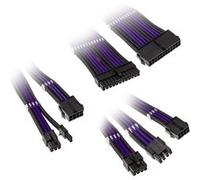 Kolink Core Adept Braided Cable Extension Kit - Charcoal Black/Titanium Purple