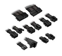 Kolink – Kit d'extensions de câbles tressés Core Pro 12V-2x6 Typ 1 – Jet Black/Gunmetal Grey