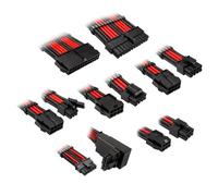 Kolink Core Pro Braided Cable Extension Kit 12V-2x6 Typ 2 - Jet Black/Racing Red