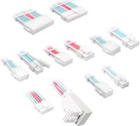 Kolink Core Pro Tresse Cable Set Brilliant White / Neon Blue / Pure Pink Extension de câble