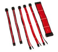 Kolink COREADEPT-EK-RED : Kit de 6 câbles d'alimentation internes, 0.35m, connecteurs Mâle/Femelle, 1x 20+4pin, 1x 8pin, 1x 4+4pin, 3x 6+2pin, AWG16, PET rouge.