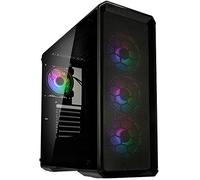 Kolink Levante V2 ARGB E-ATX Midi-Tower, Boîtier PC RGB, 4 Ventilateurs ARGB Pré-installés, boîtier PC pour Refroidissement AIO, Couvercle Amovible avec Maille Métallique, Noir, (PGW-CH-KOL-077)