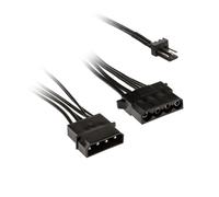 Kolink Lüfter Adapterkabel 3-pin Zu 2x 4-pin Molex - 245mm, Schwarz