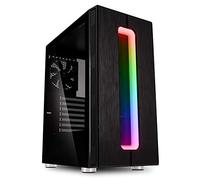 Tour midi Kolink Nimbus RGB Boîtier PC noir 1 ventilateur pré-installé, éclairage intégré, fenêtre latérale, filtre anti-poussière