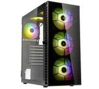 Kolink Observatory HF Glass Boîtier PC noir 2 ventilateurs LED pré-installés, 4