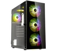 Kolink Observatory HF Glass Boîtier PC noir 2 ventilateurs LED pré-installés, 4 ventilateurs LED pré-installés