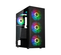 Kolink OBSERVATORY HF MB - Boîtier PC Midi Tower Noir, Acier & Verre Trempé, ATX/mATX/Mini-ITX, 3x140mm avant, 1x120mm arrière, USB 3.2 Gen 1